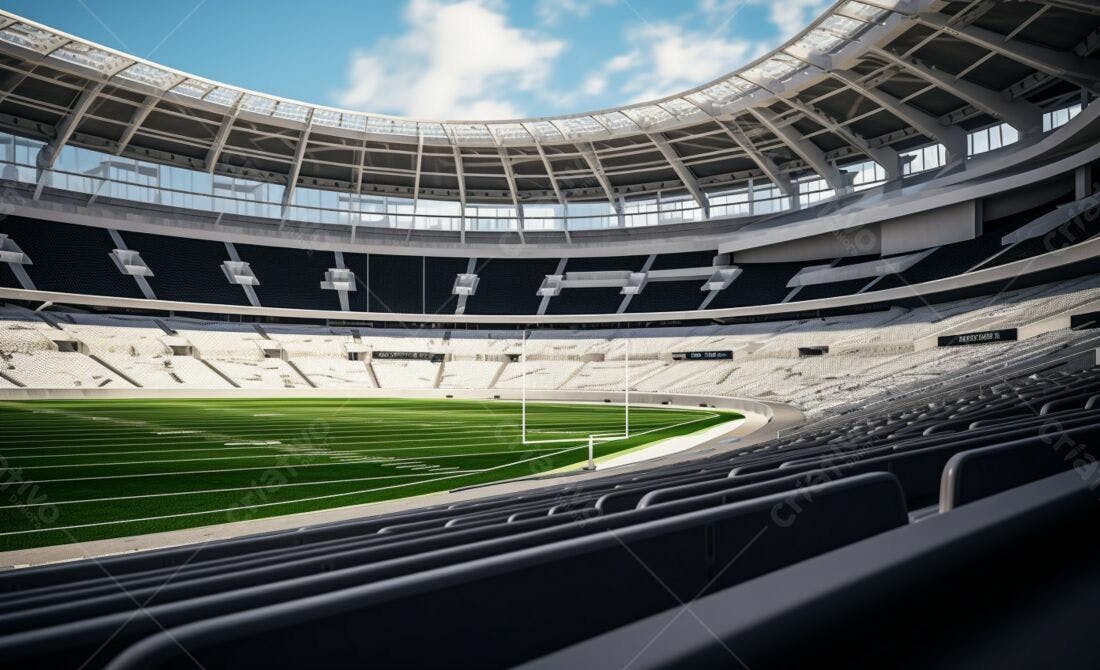 Estádio de futebol americano vazio