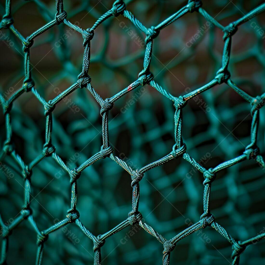 Rede de Pesca Verde Escuro Detalhe