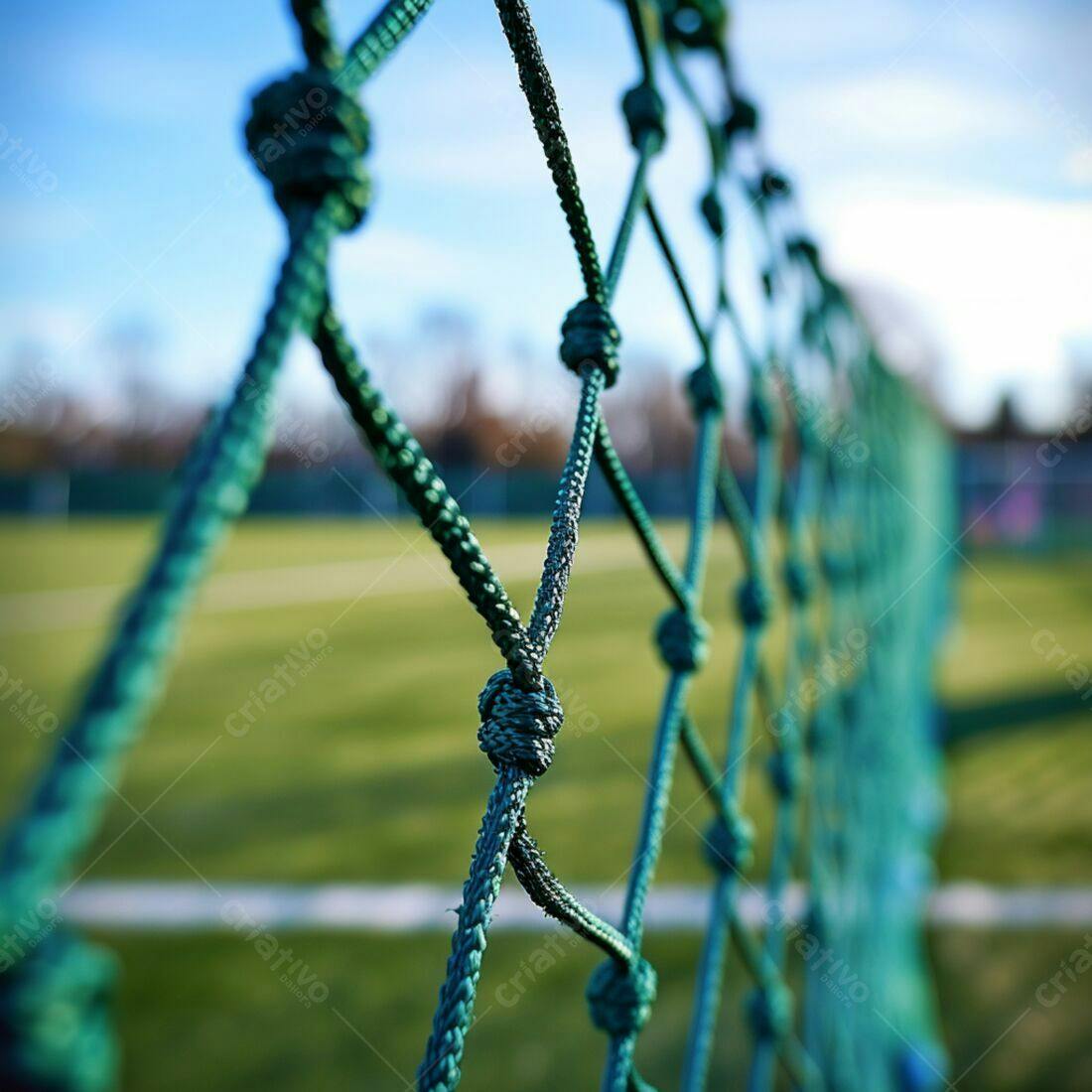 Rede de Futebol Verde em Campo Gramado