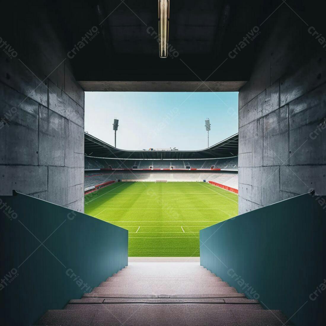 Estádio de futebol vista panorâmica