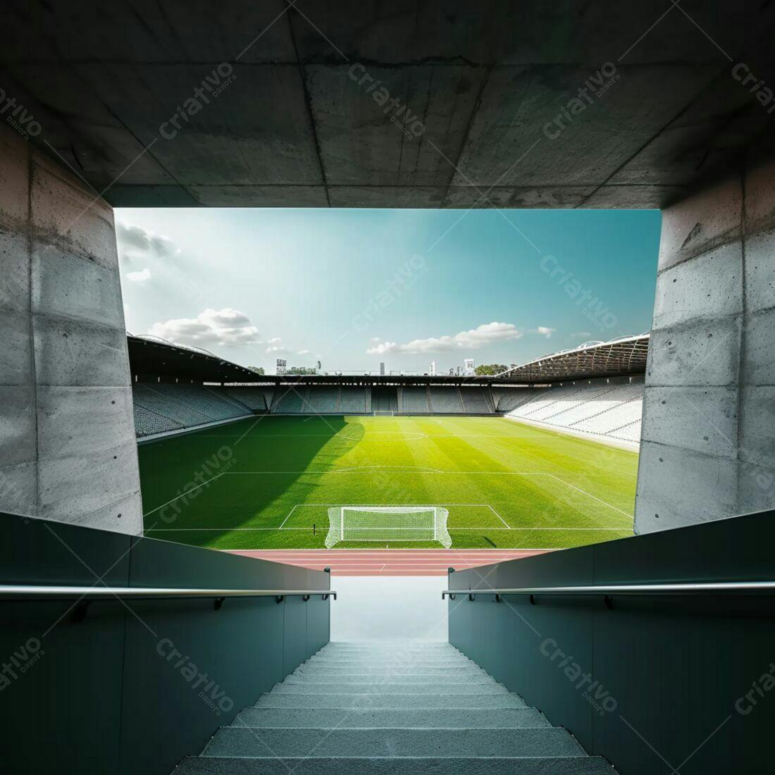 Estádio de futebol vista privilegiada