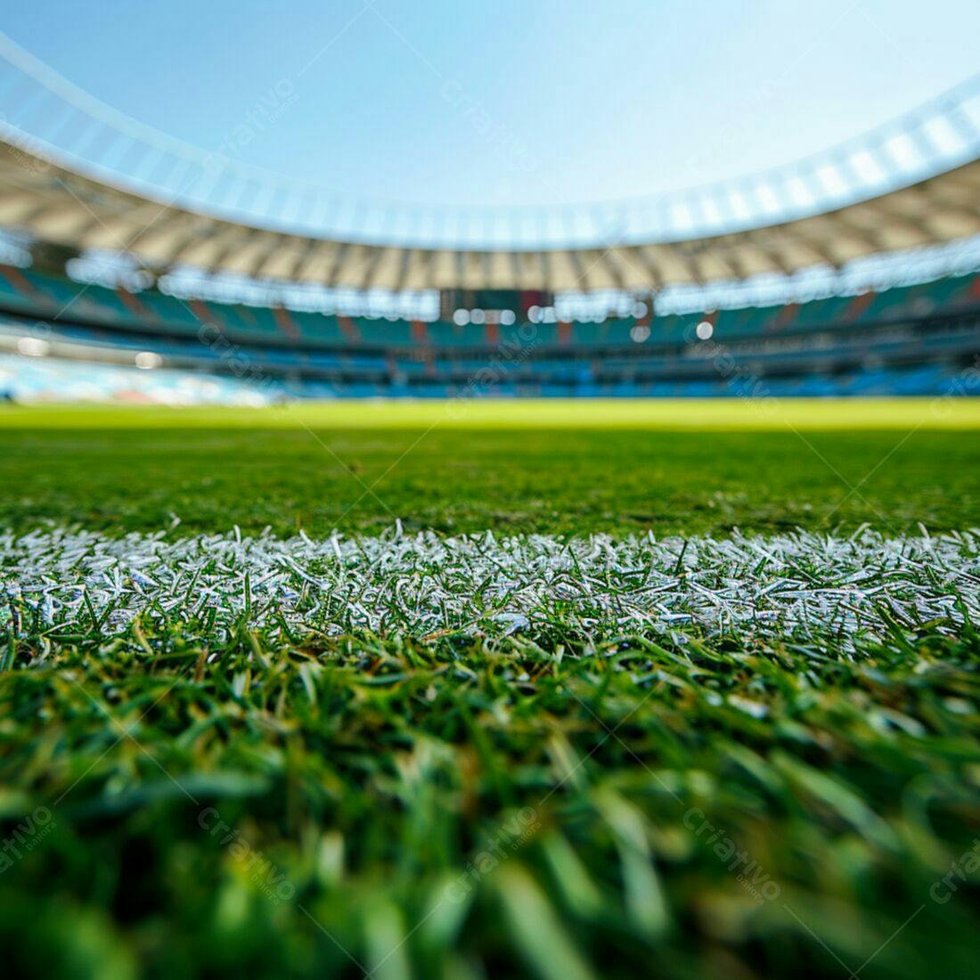 Gramado de futebol com geada estádio