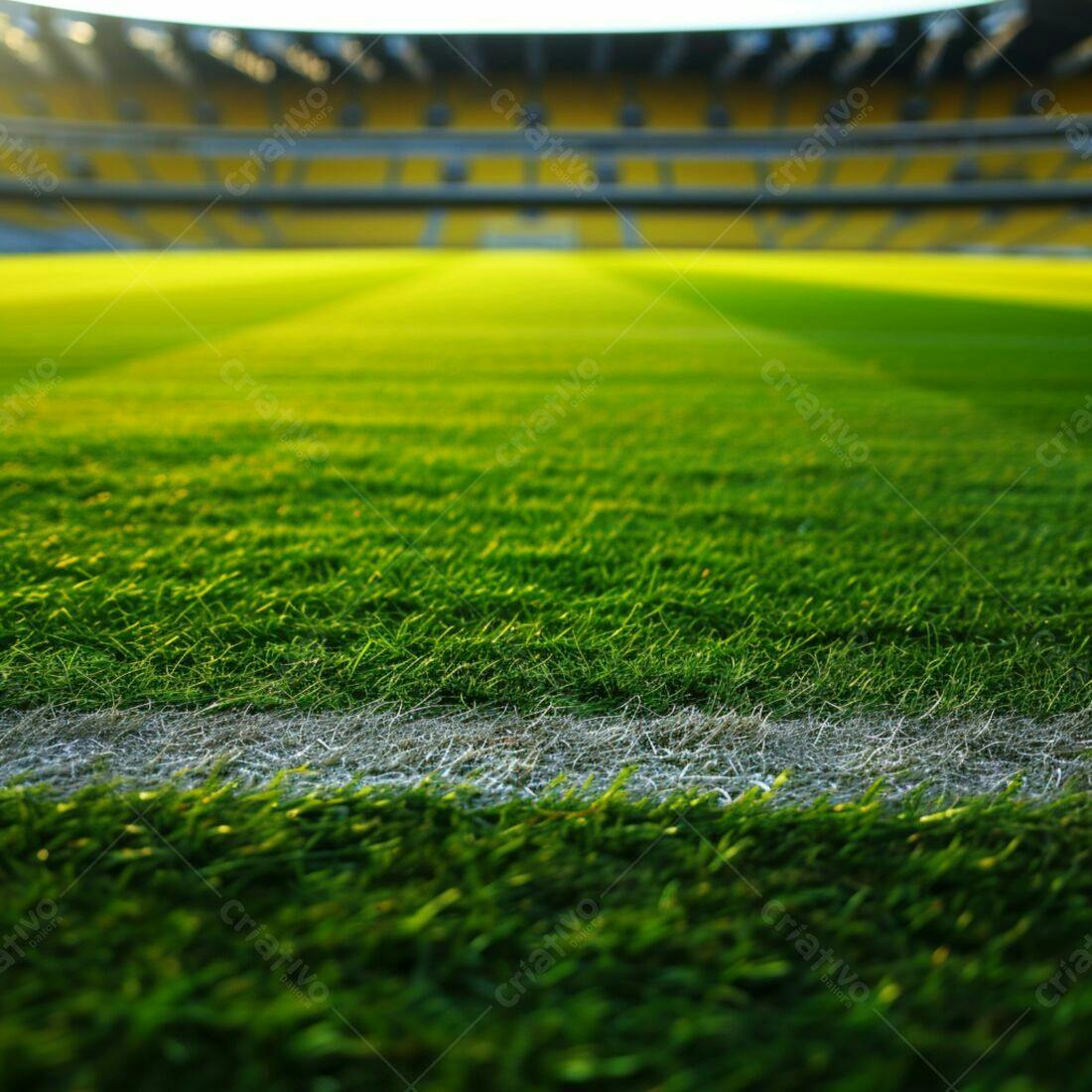 Gramado de futebol estádio linha branca