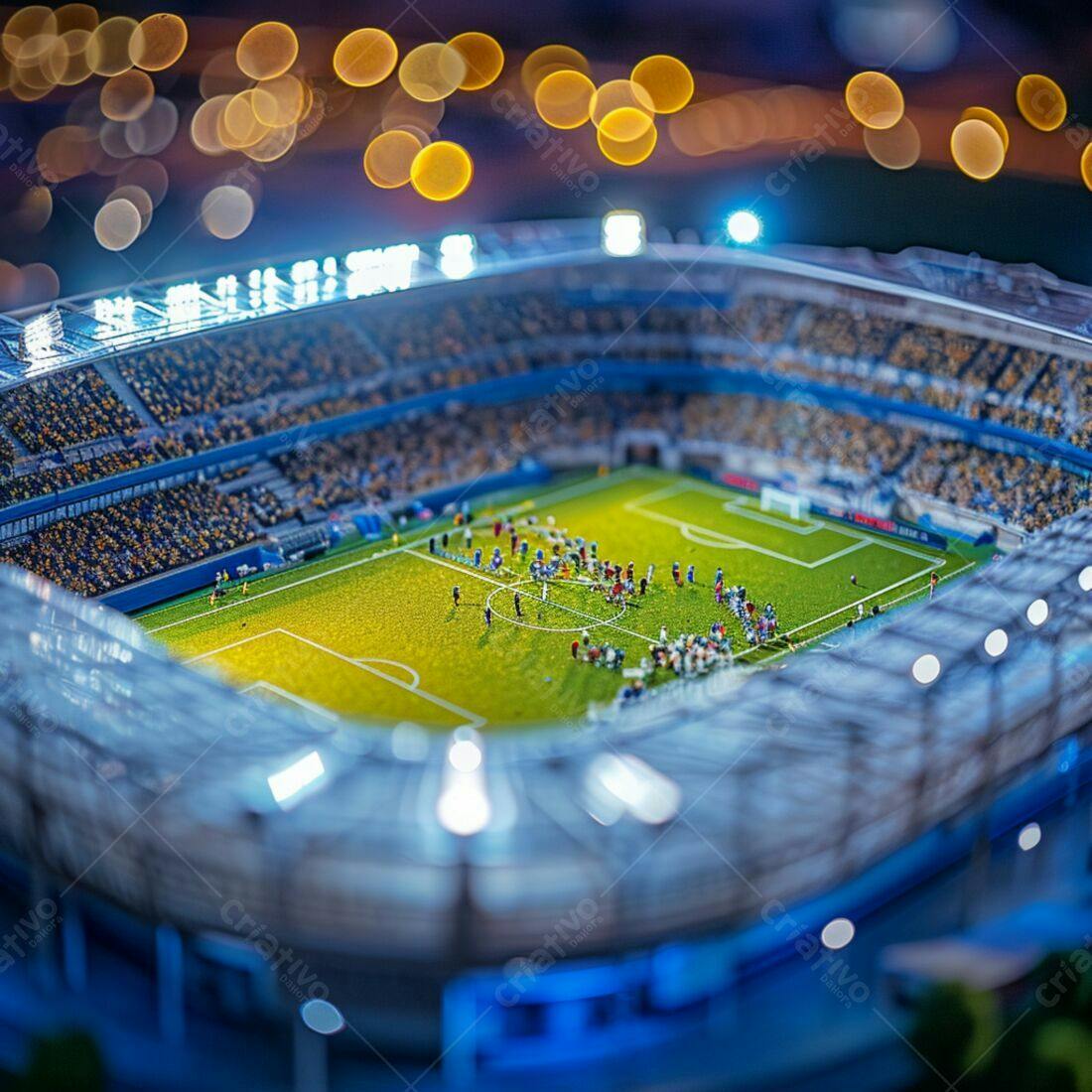 Miniatura Estádio Futebol Noturno