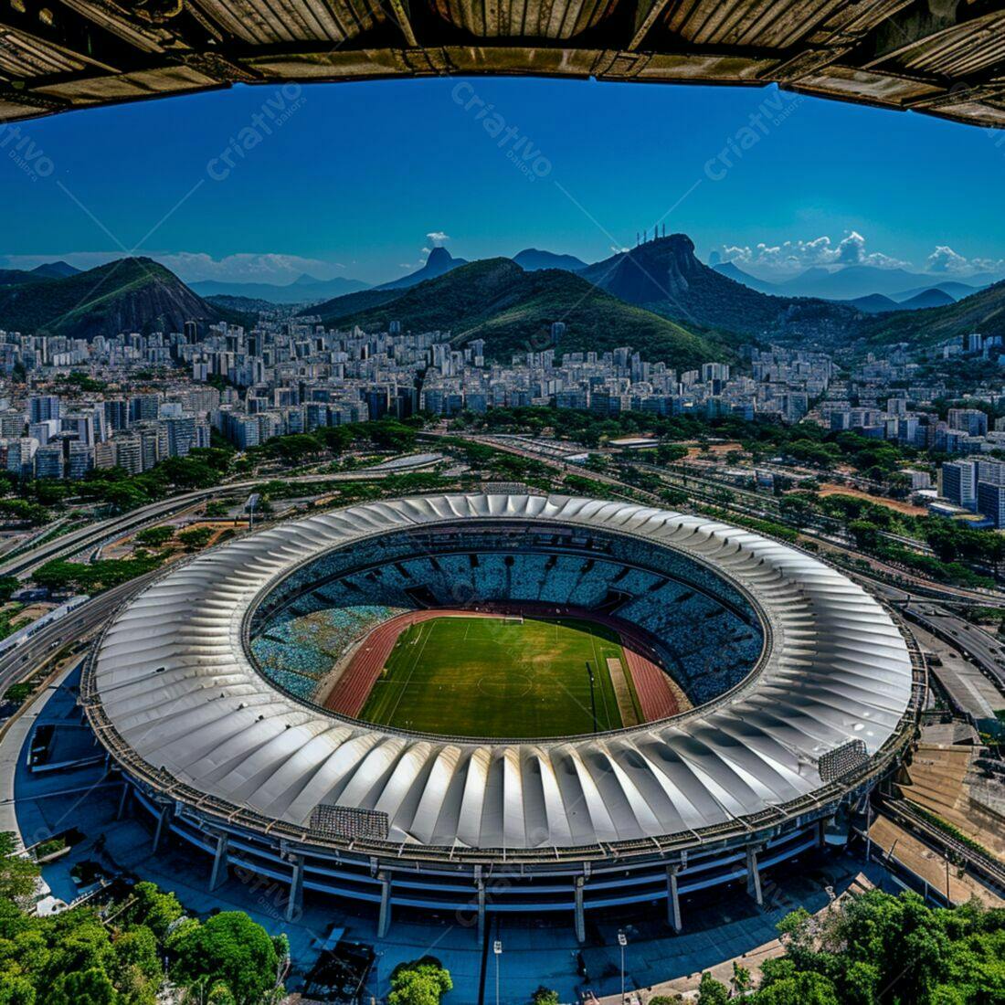 Estádio Olímpico Rio de Janeiro vista aérea