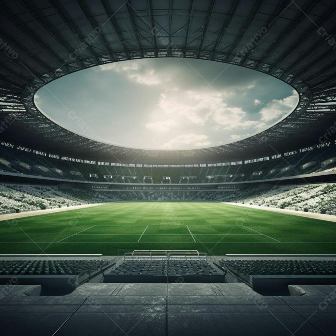 Estádio de futebol vazio