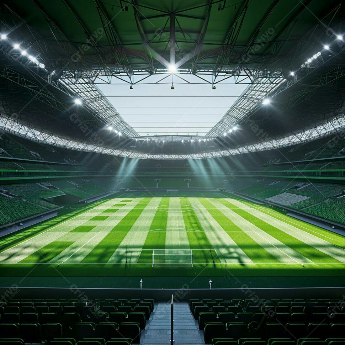 Estádio de futebol moderno vazio