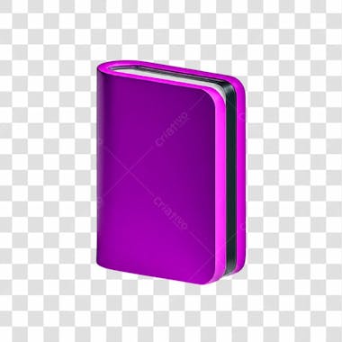 Baixe grátis livro 3d roxo png sem fundo