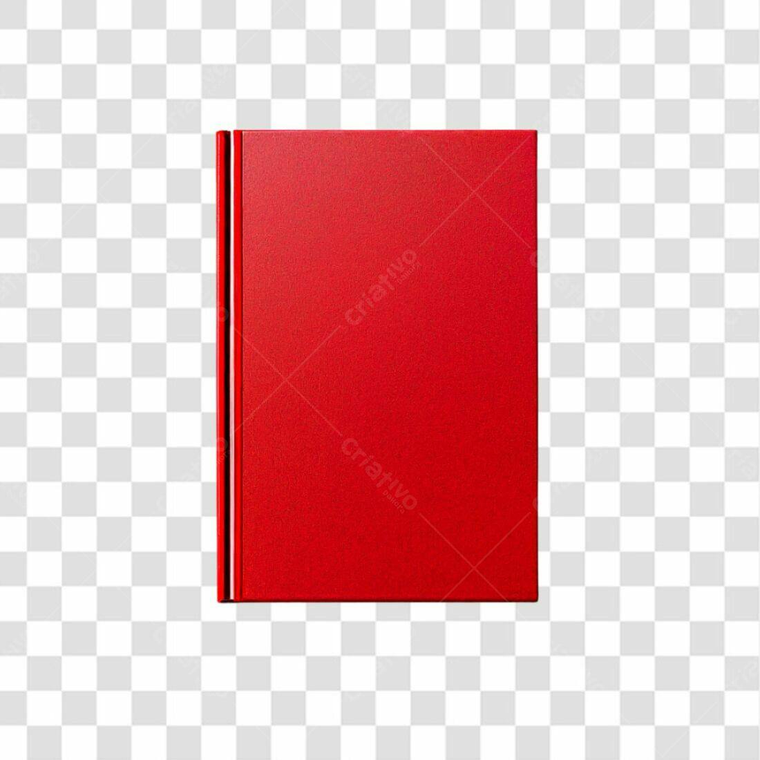 Capa de Livro Vermelha PNG com fundo transparente