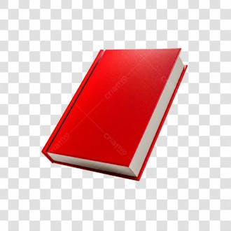 Livro vermelho 3d png sem fundo