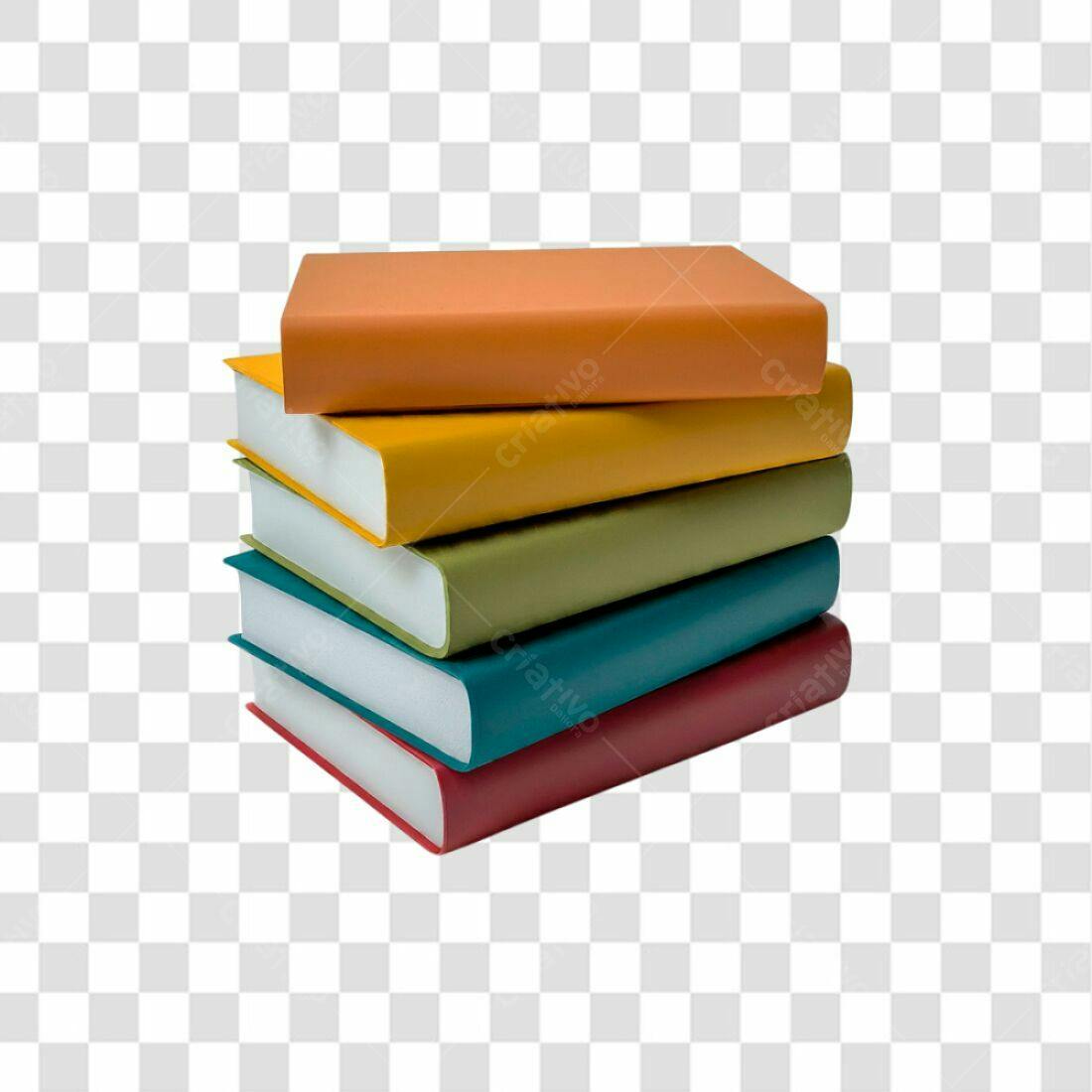 Icone Livros coloridos PNG com fundo transparente