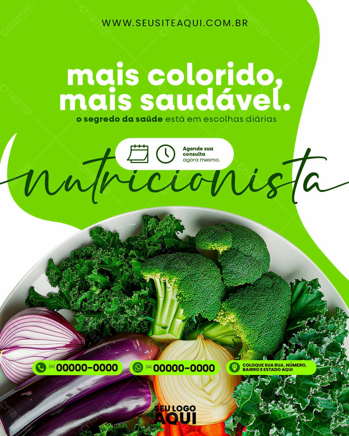 Flyer para Nutricionista PSD Editável