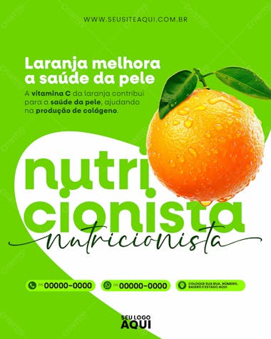 Feed | nutricionista | dieta | alimentação | psd editável