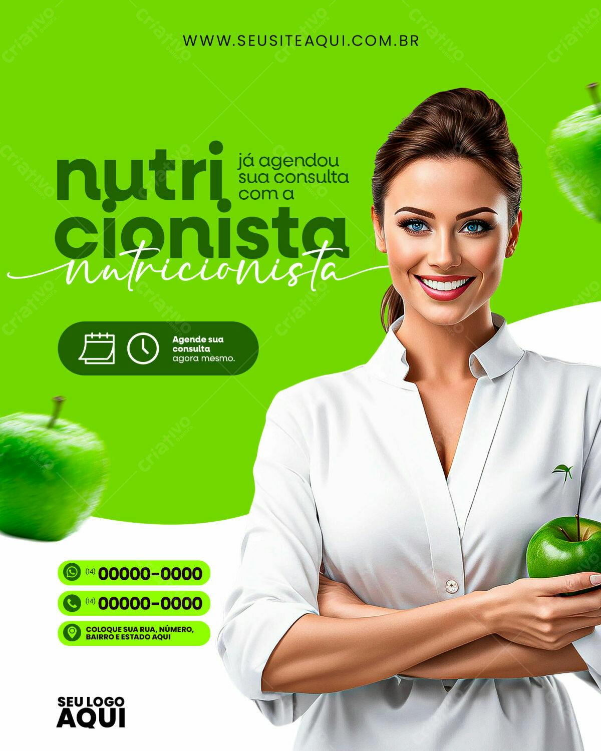 Flyer para Nutricionista PSD Editável