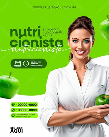 Feed | nutricionista | dieta | alimentação | psd editável