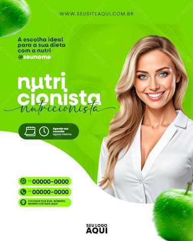 Feed | nutricionista | dieta | alimentação | psd editável