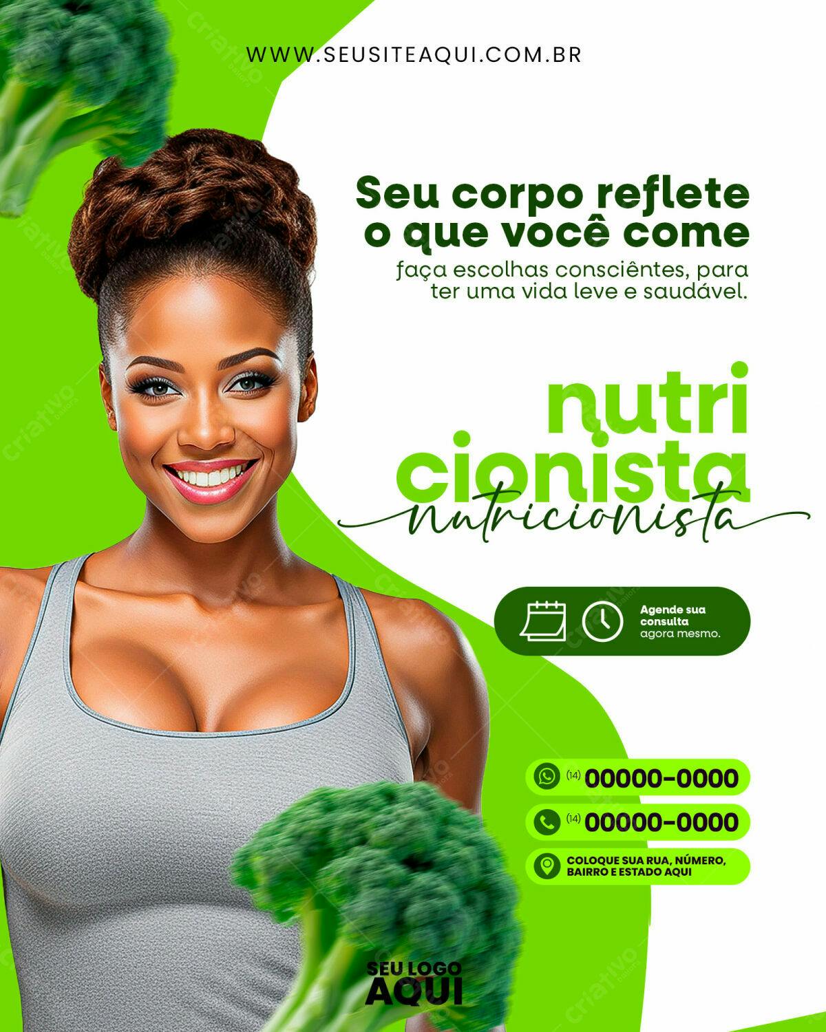 Flyer para Nutricionista PSD Editável