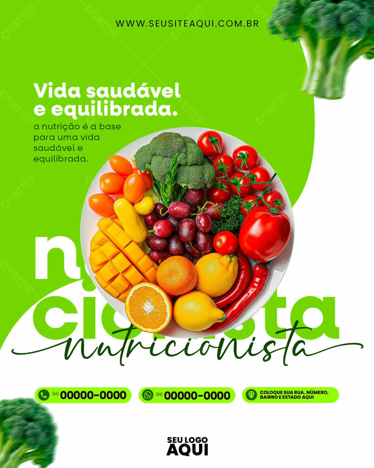 Flyer para Nutricionista PSD Editável