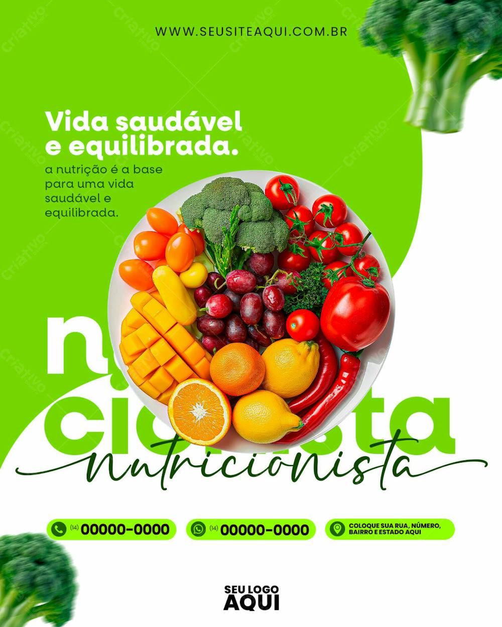 Feed | Nutricionista | Dieta | Alimentação | Psd Editável