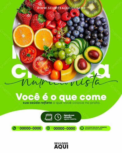Feed | Nutricionista | Dieta | Alimentação | Psd Editável