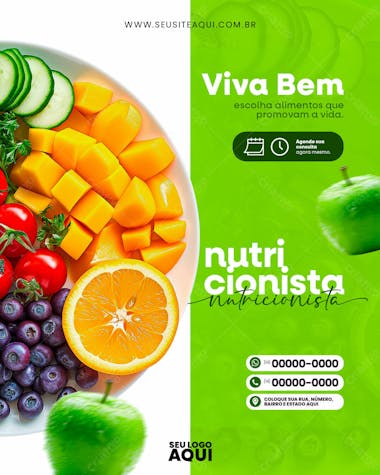 Feed | nutricionista | dieta | alimentação | psd editável