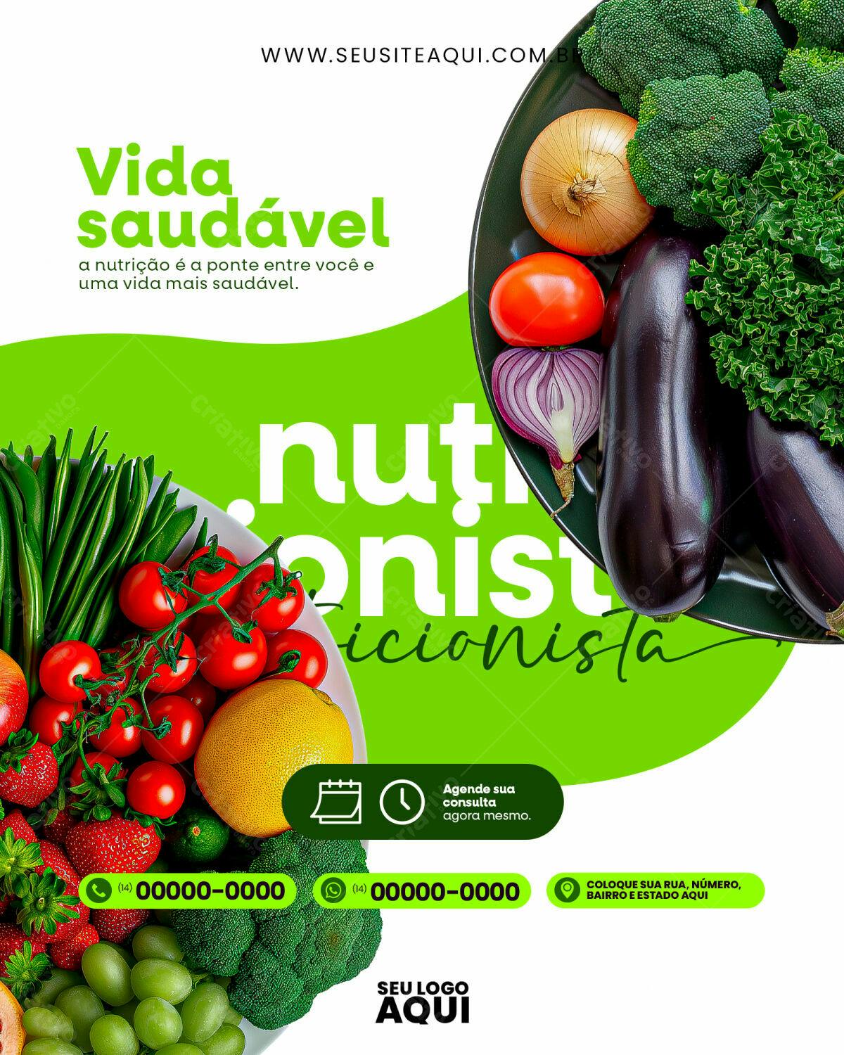 Flyer para Nutricionista PSD Editável