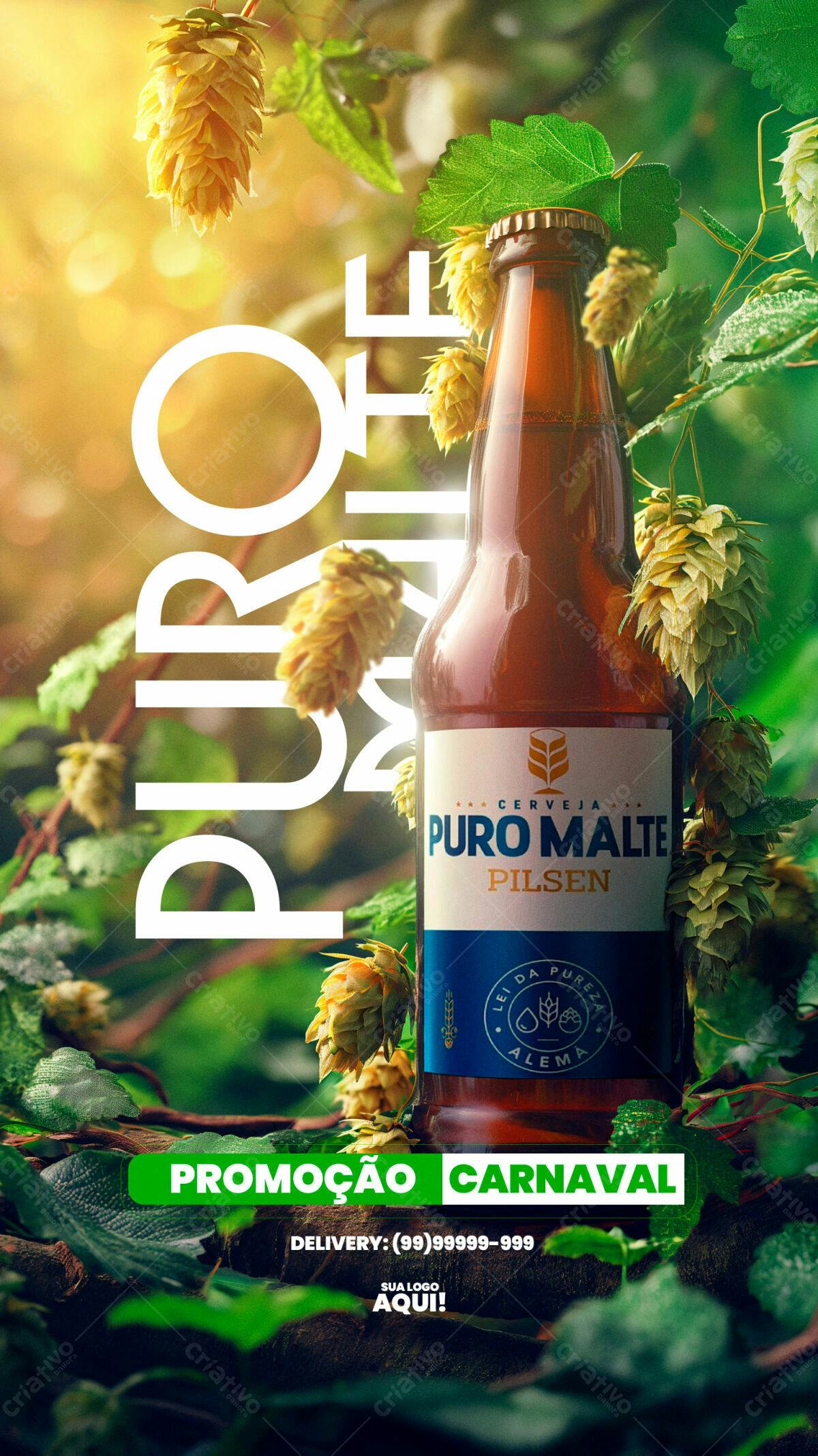 Flyer Cerveja Carnaval PSD Editável