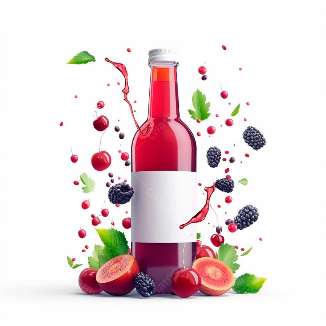Suco de Frutas Vermelhas em Garrafa