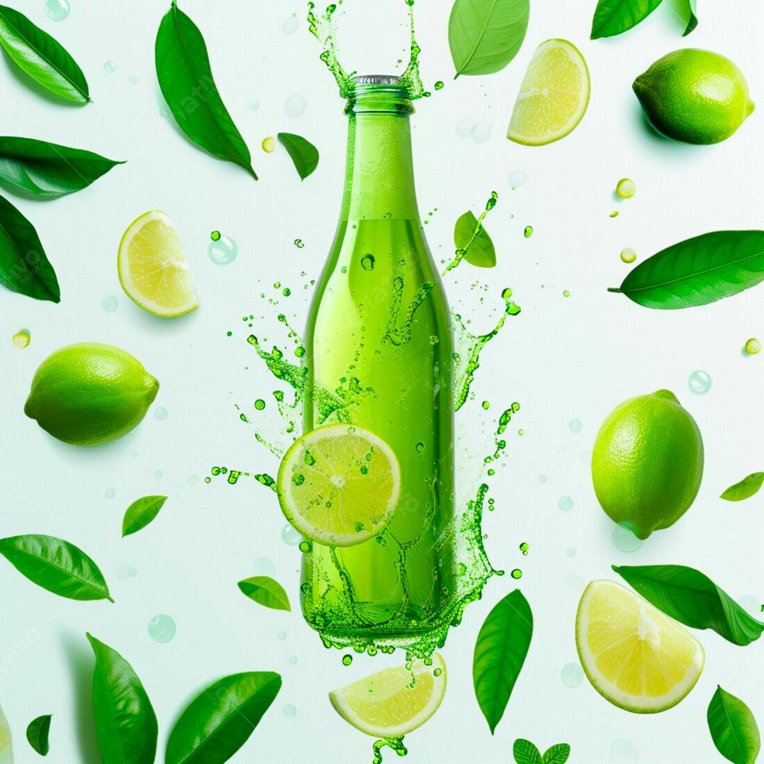 Garrafa de Limão Verde com Salpicos