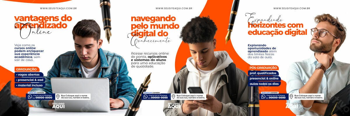 Flyer Educação Online PSD Editável