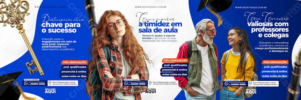 CARROSSEL | VOLTA ÀS AULAS | FACULDADE | ESCOLA | PSD EDITÁVEL