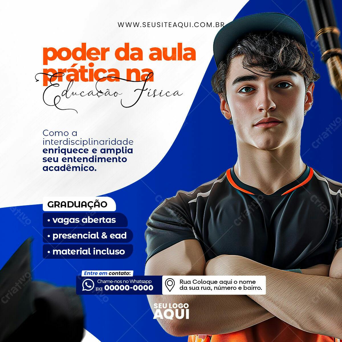 Flyer Educação Física PSD Editável
