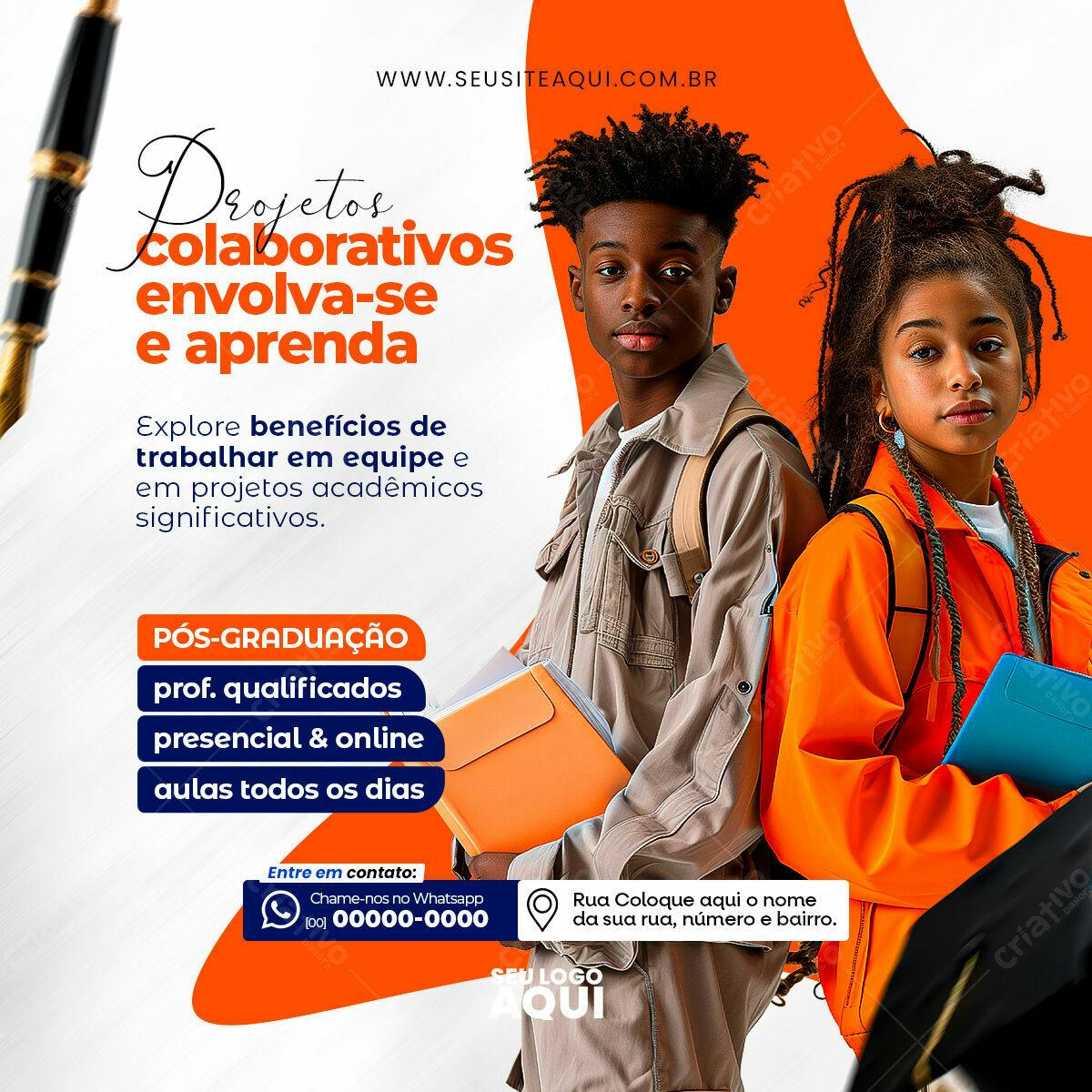 Flyer para Pós-Graduação PSD Editável