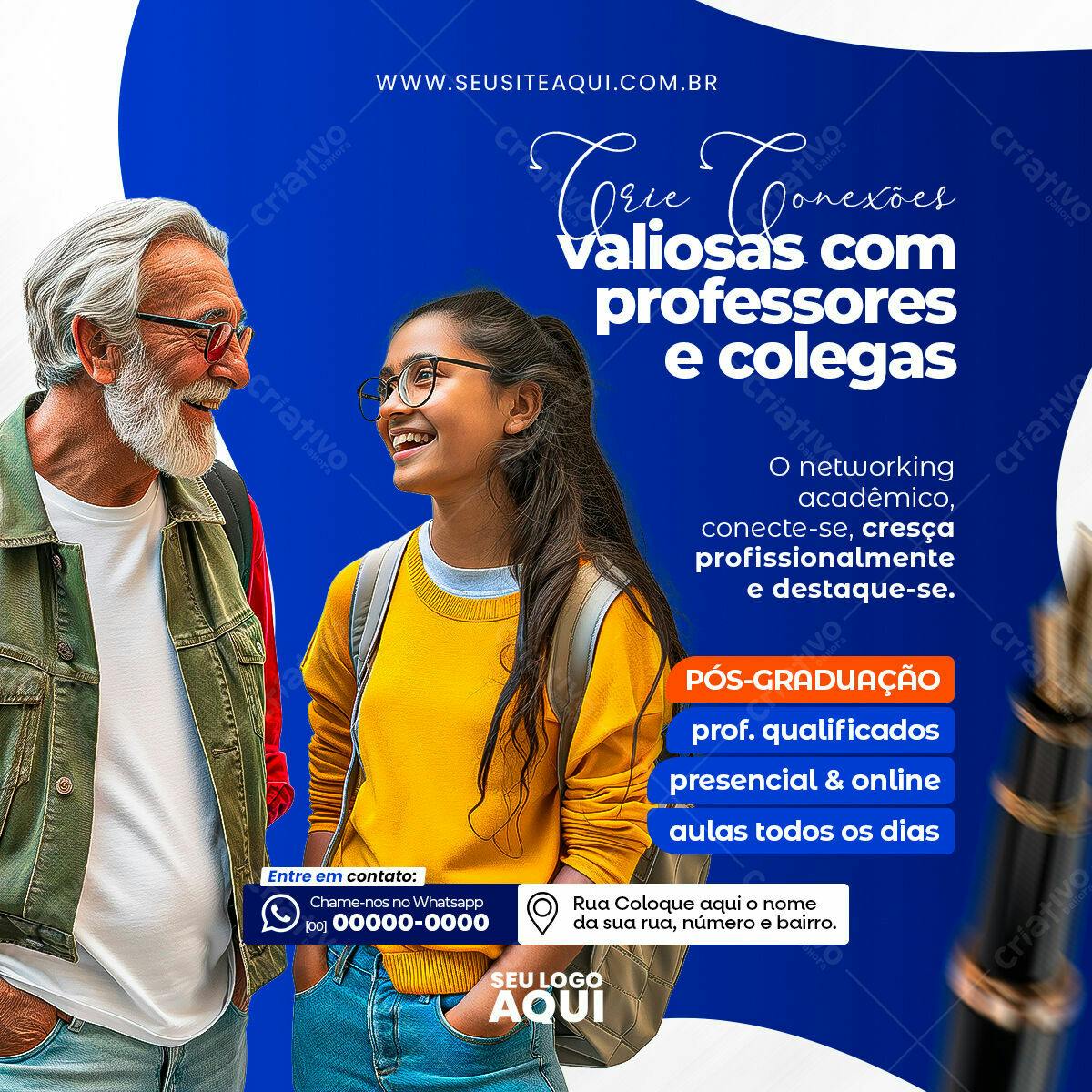 Flyer para Pós-Graduação PSD Editável