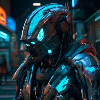 Robo futurista imagem cyberpunk