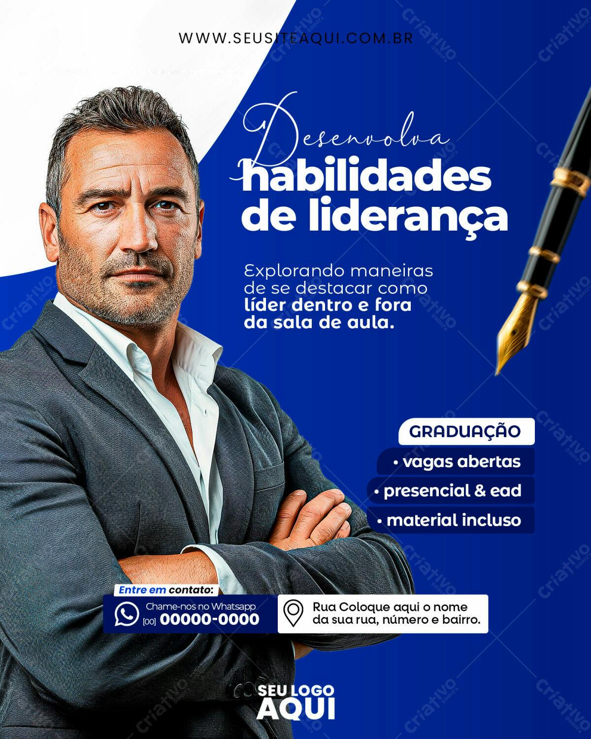 Post para Curso de Liderança PSD Editável