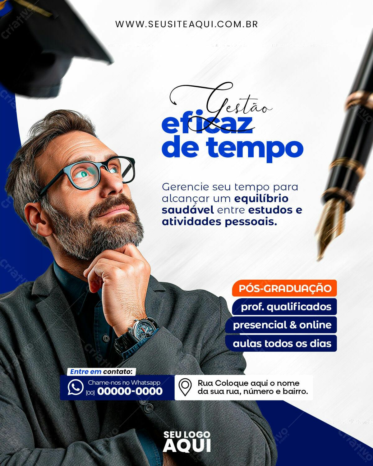 Flyer para Pós-Graduação PSD Editável