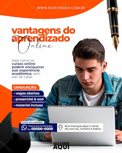 Feed |  Volta Às Aulas | Faculdade | Escola | Psd Editável