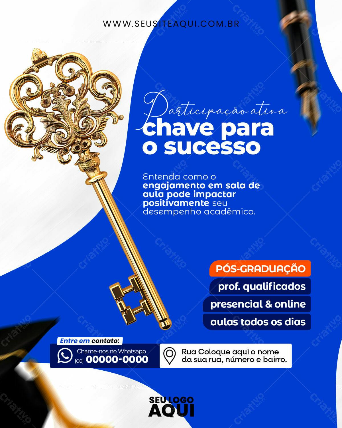 Flyer para Pós-Graduação PSD Editável