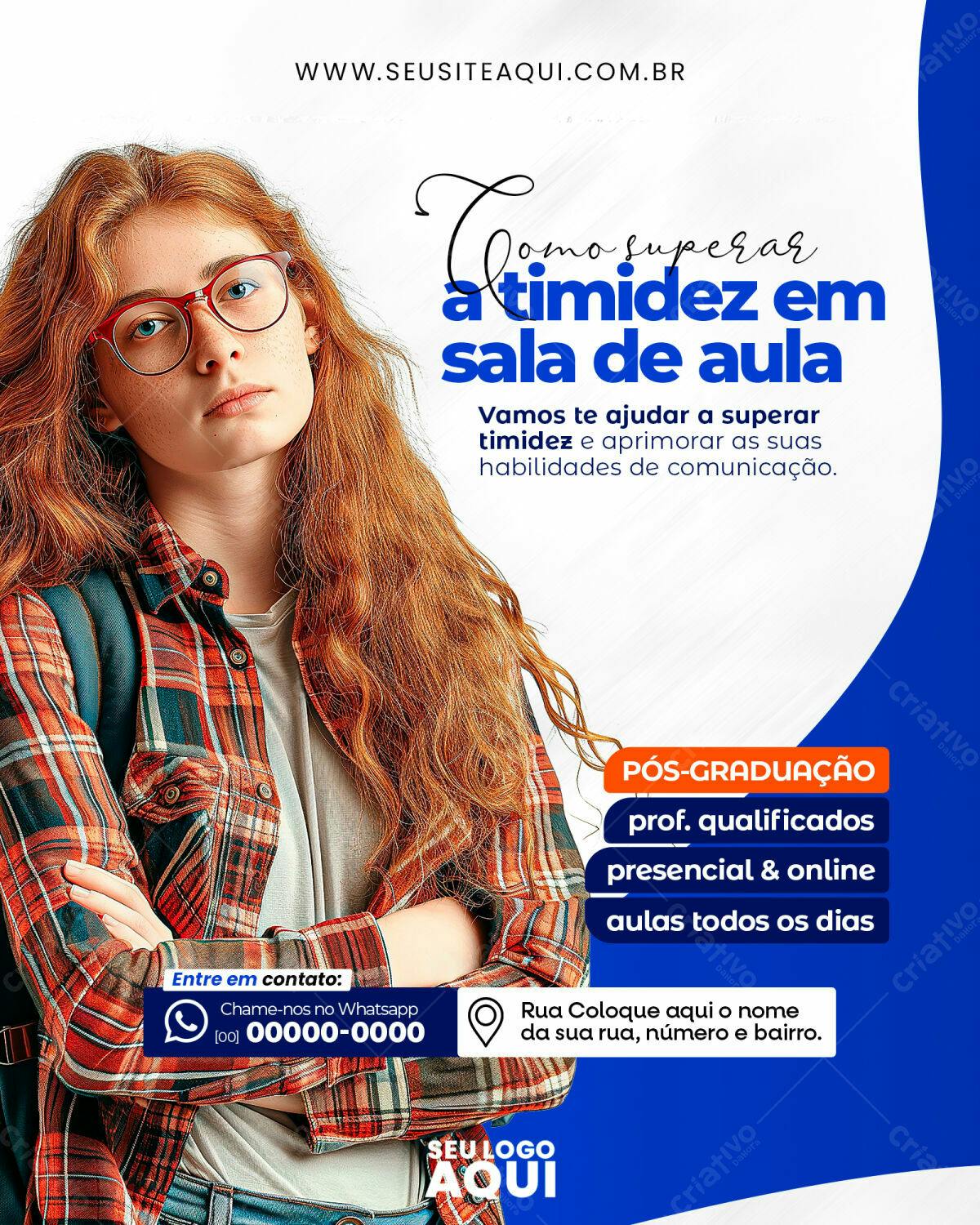 Flyer para Pós-Graduação em Comunicação PSD Editável