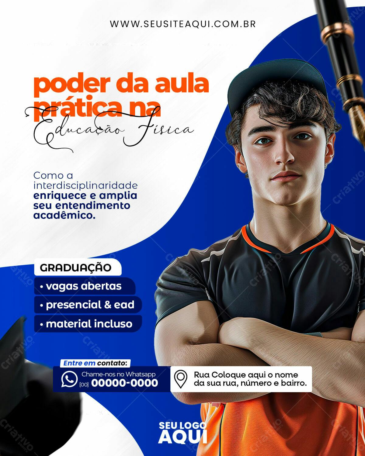 Flyer Educação Física PSD Editável