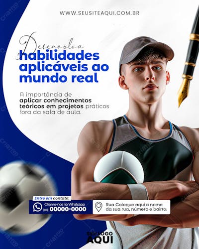 Feed |  Volta Às Aulas | Faculdade | Escola | Psd Editável