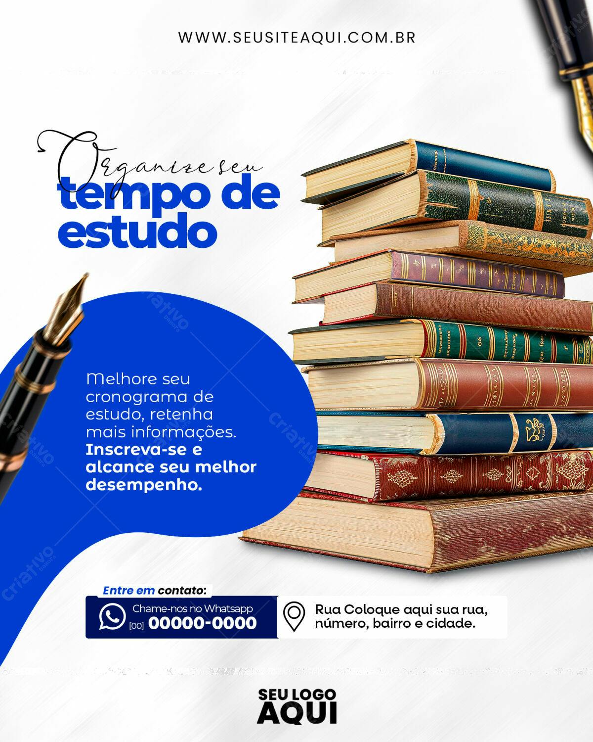 Post para Organização de Estudos PSD Editável