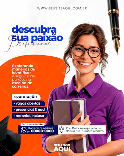 Feed |  Volta Às Aulas | Faculdade | Escola | Psd Editável