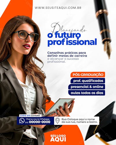 Feed |  Volta Às Aulas | Faculdade | Escola | Psd Editável