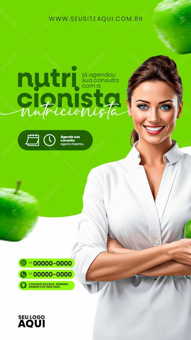 Story | nutricionista | dieta | alimentação | psd editável