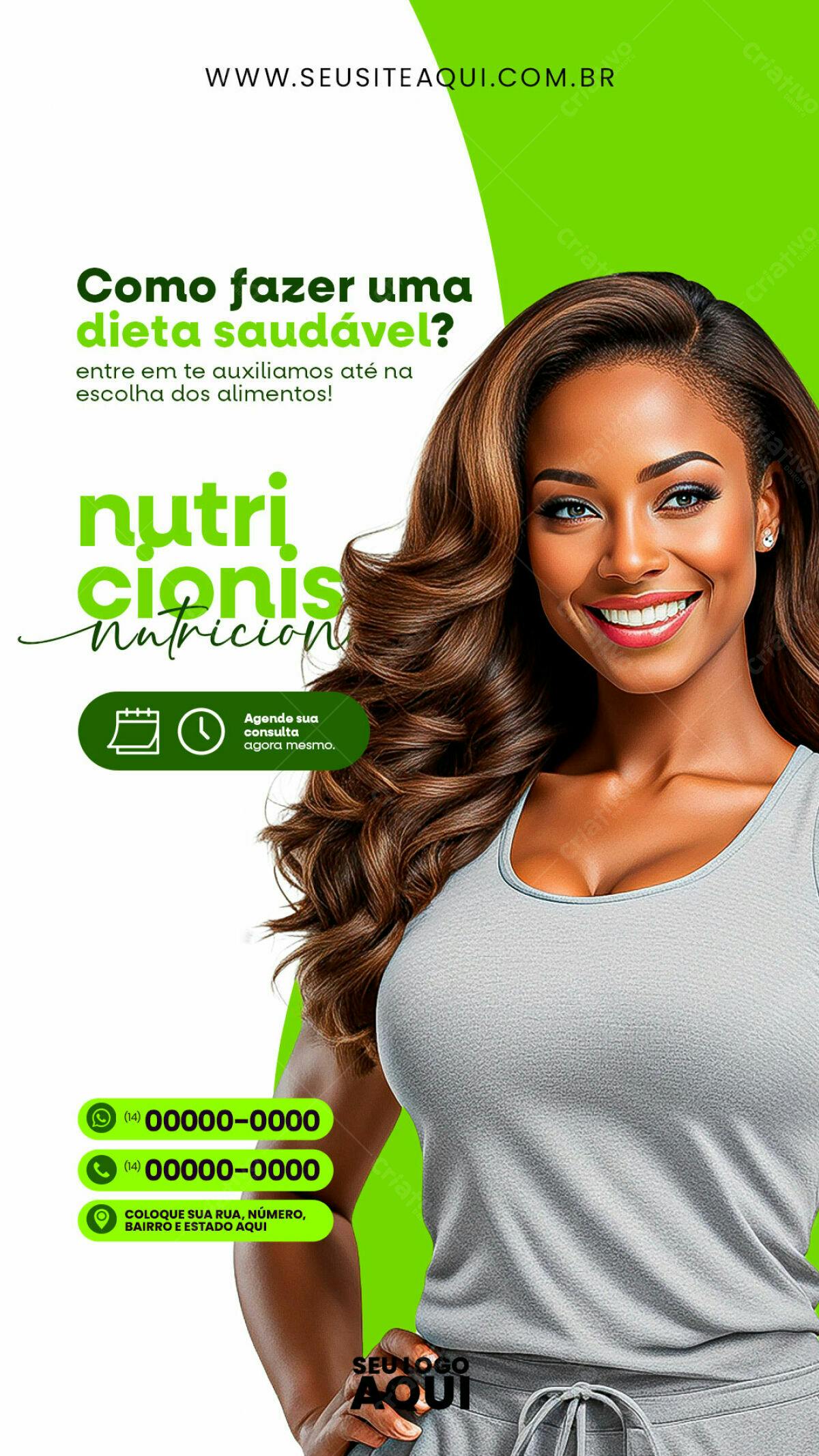 Flyer Dieta Saudável PSD Editável