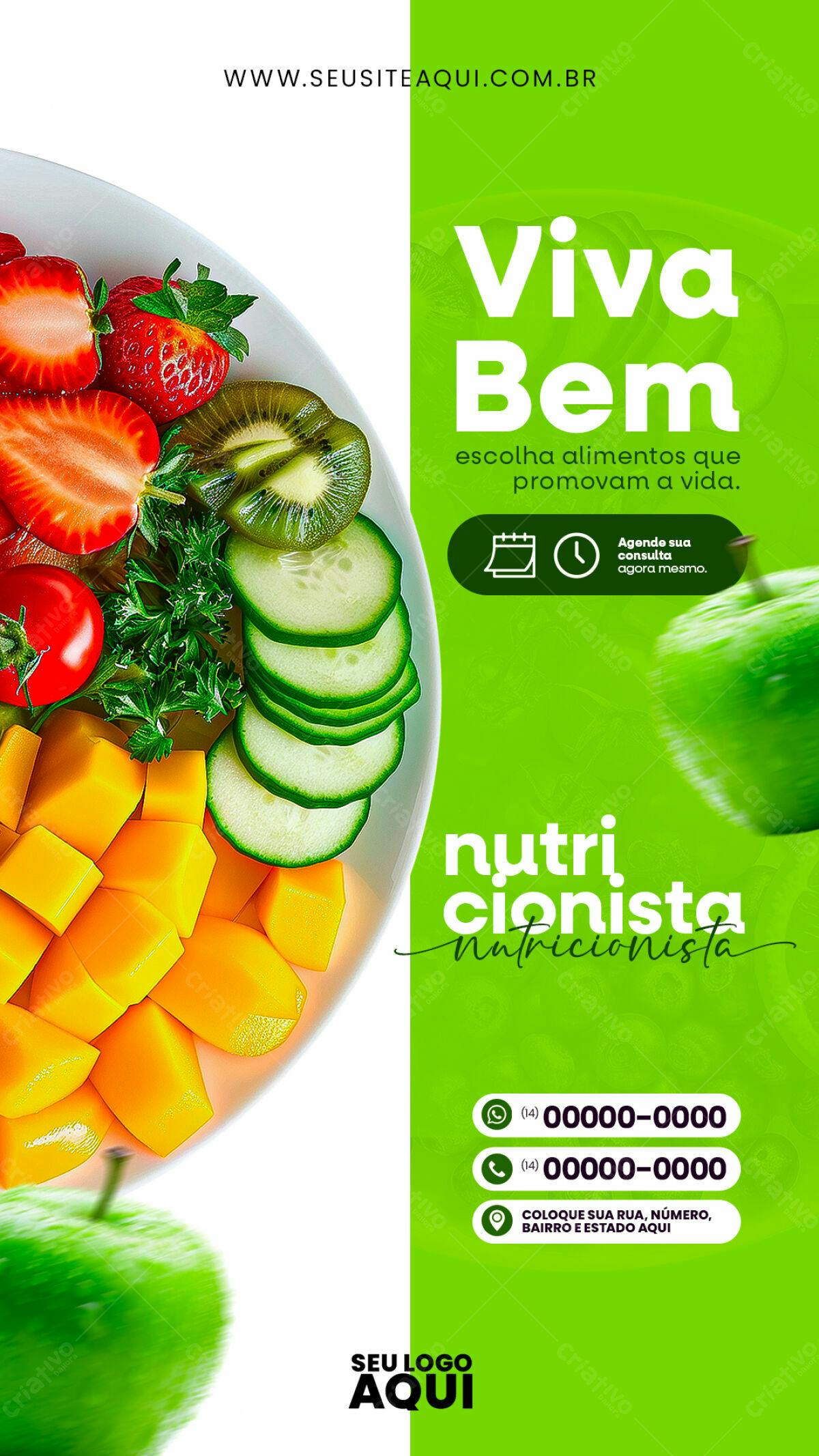 Flyer para Nutricionista PSD Editável
