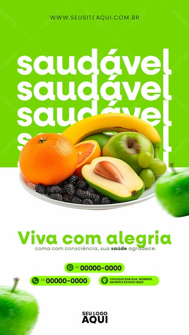 Story | nutricionista | dieta | alimentação | psd editável