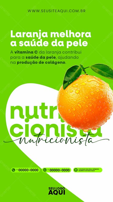 Story | nutricionista | dieta | alimentação | psd editável